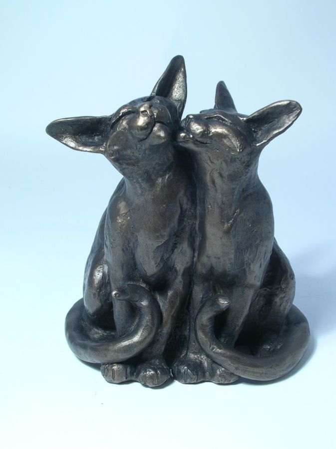 Skulptur Elegante Katzen